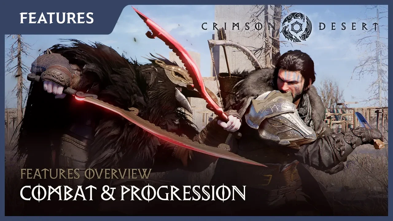 A combat frame from the second Crimson Desert overview