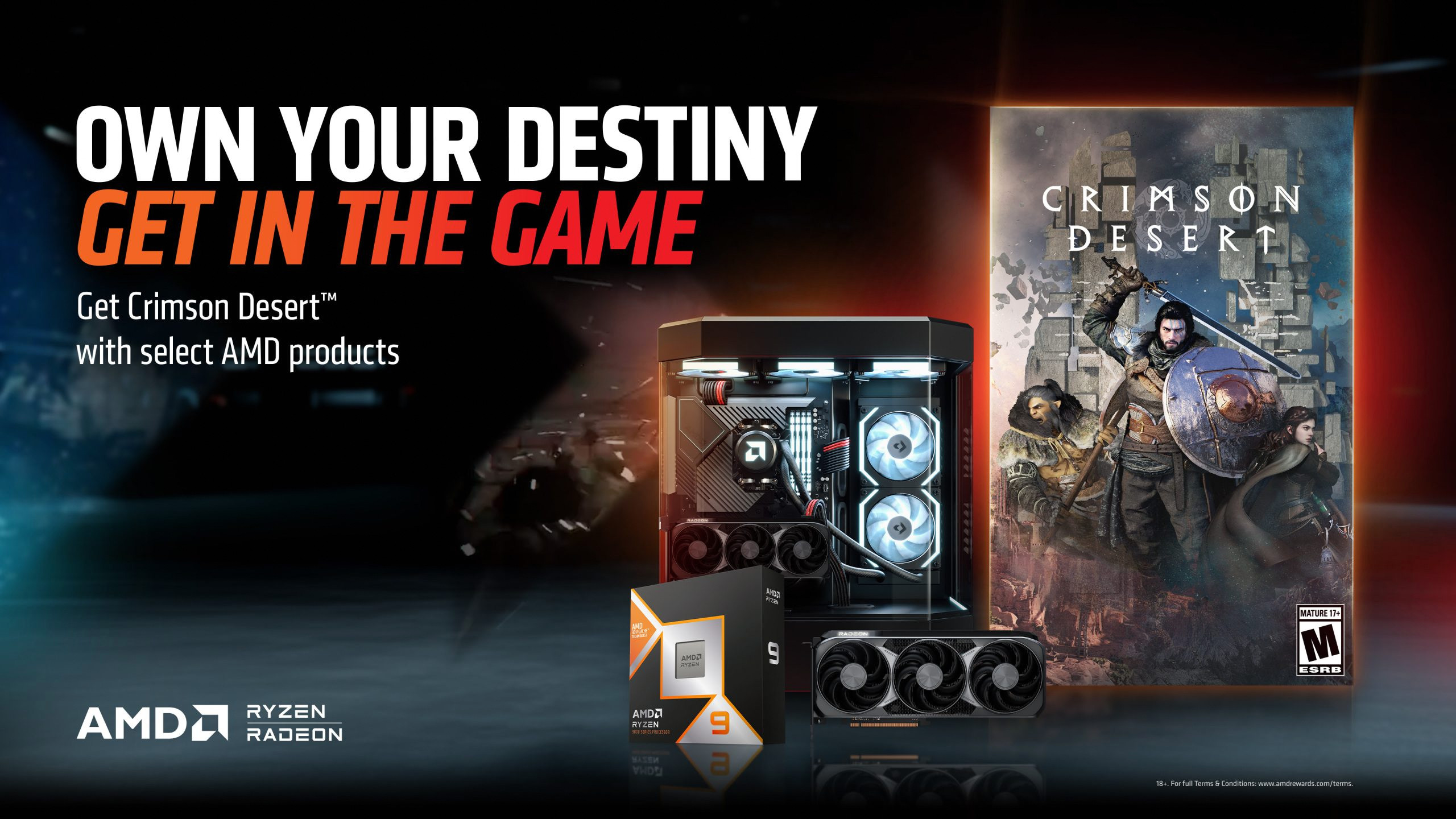 Promo art for the AMD and Crimson Desert bundle
