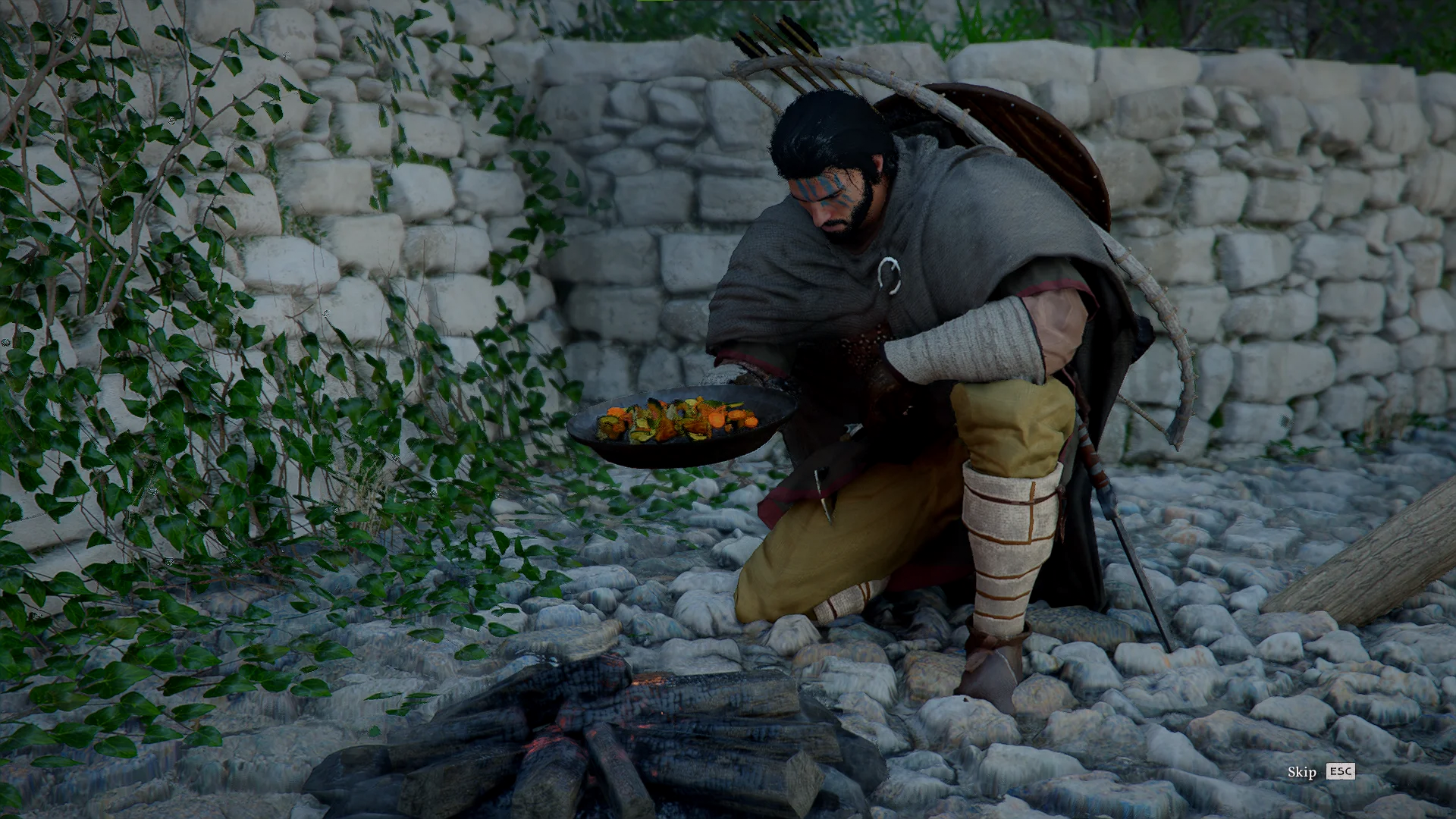 Cooking food with a skill flash