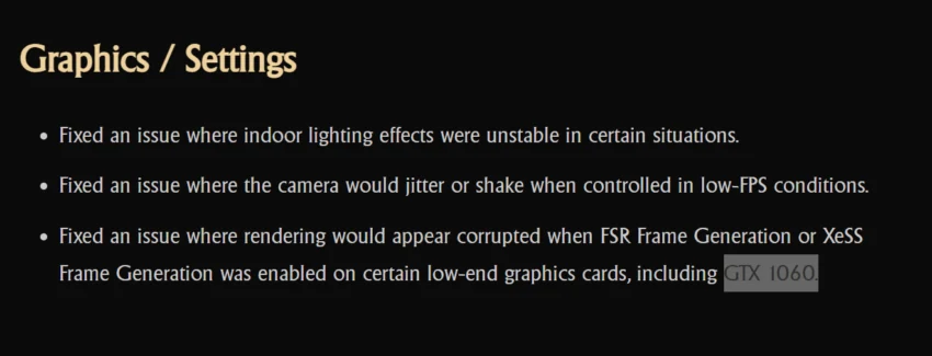 The GTX 1060 on the requirements list