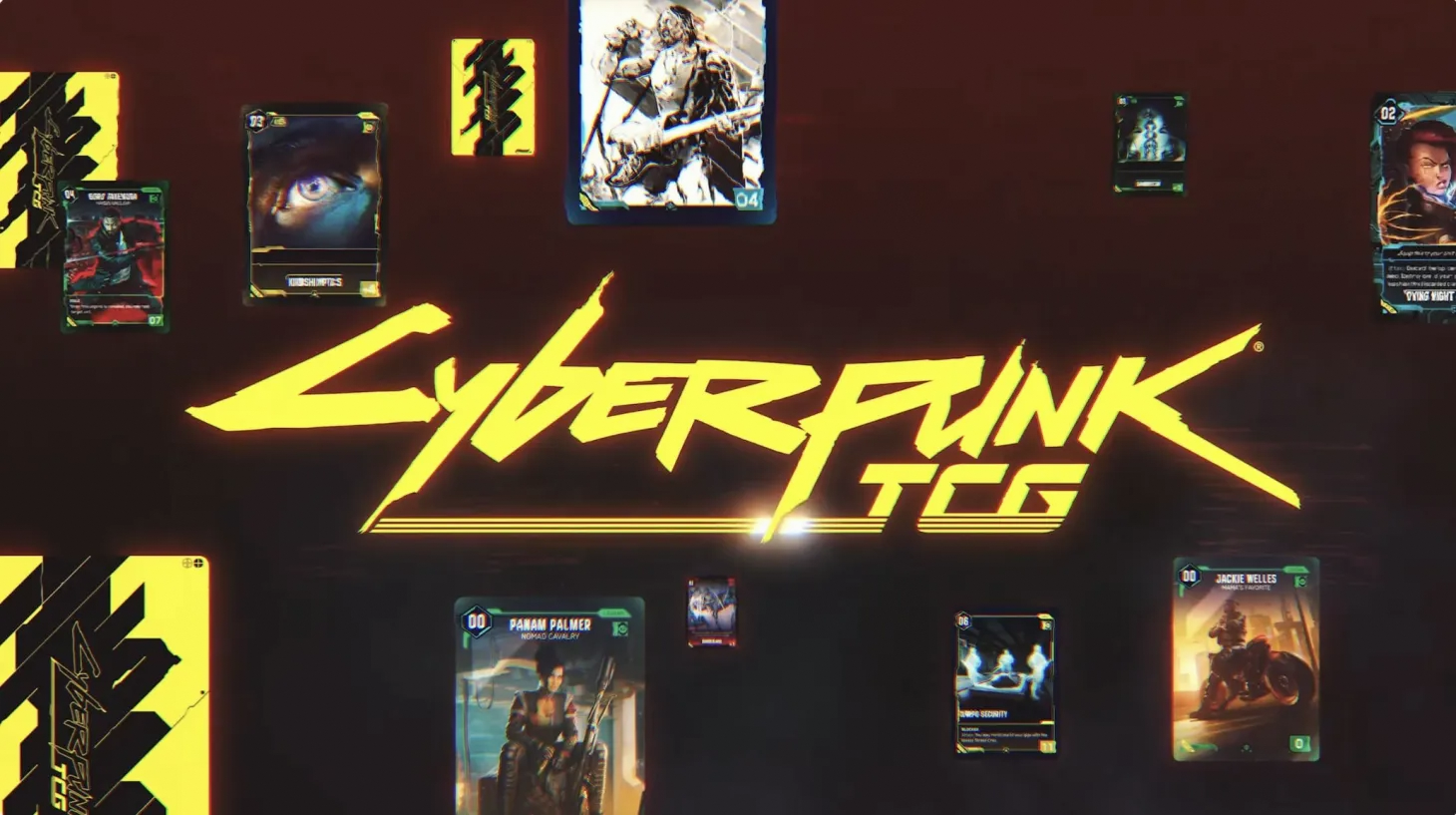 Cards from the official Cyberpunk Trading Card Game