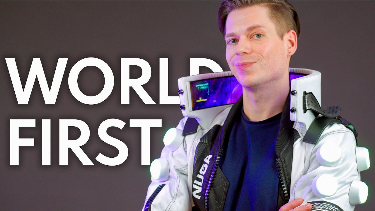 An NUSA Infiltrator jacket with a flexible OLED collar