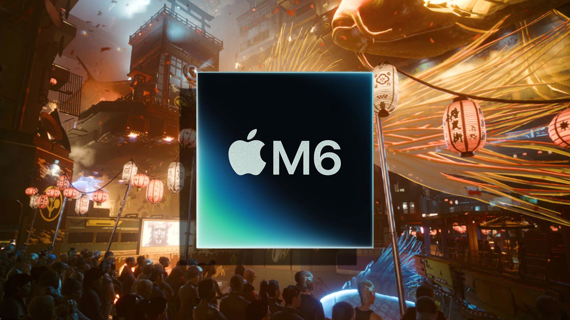 Apple's performance claim for M6 in Cyberpunk 2077