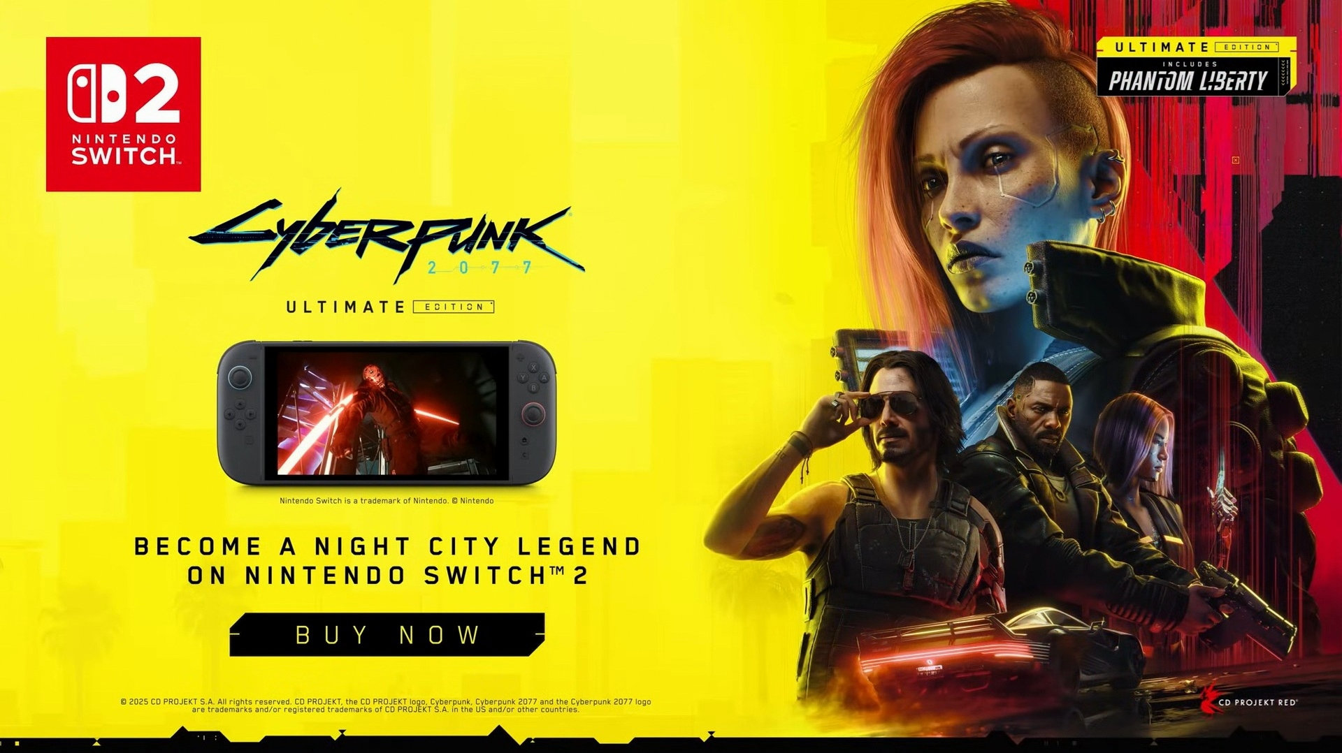 Cyberpunk 2077 sales on Nintendo Switch 2
