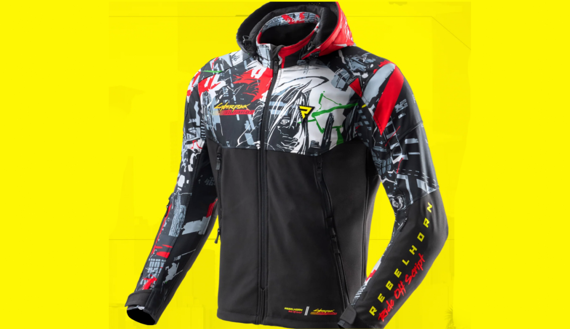 The official Slash motorcycle jacket from Cyberpunk: Edgerunners 2
