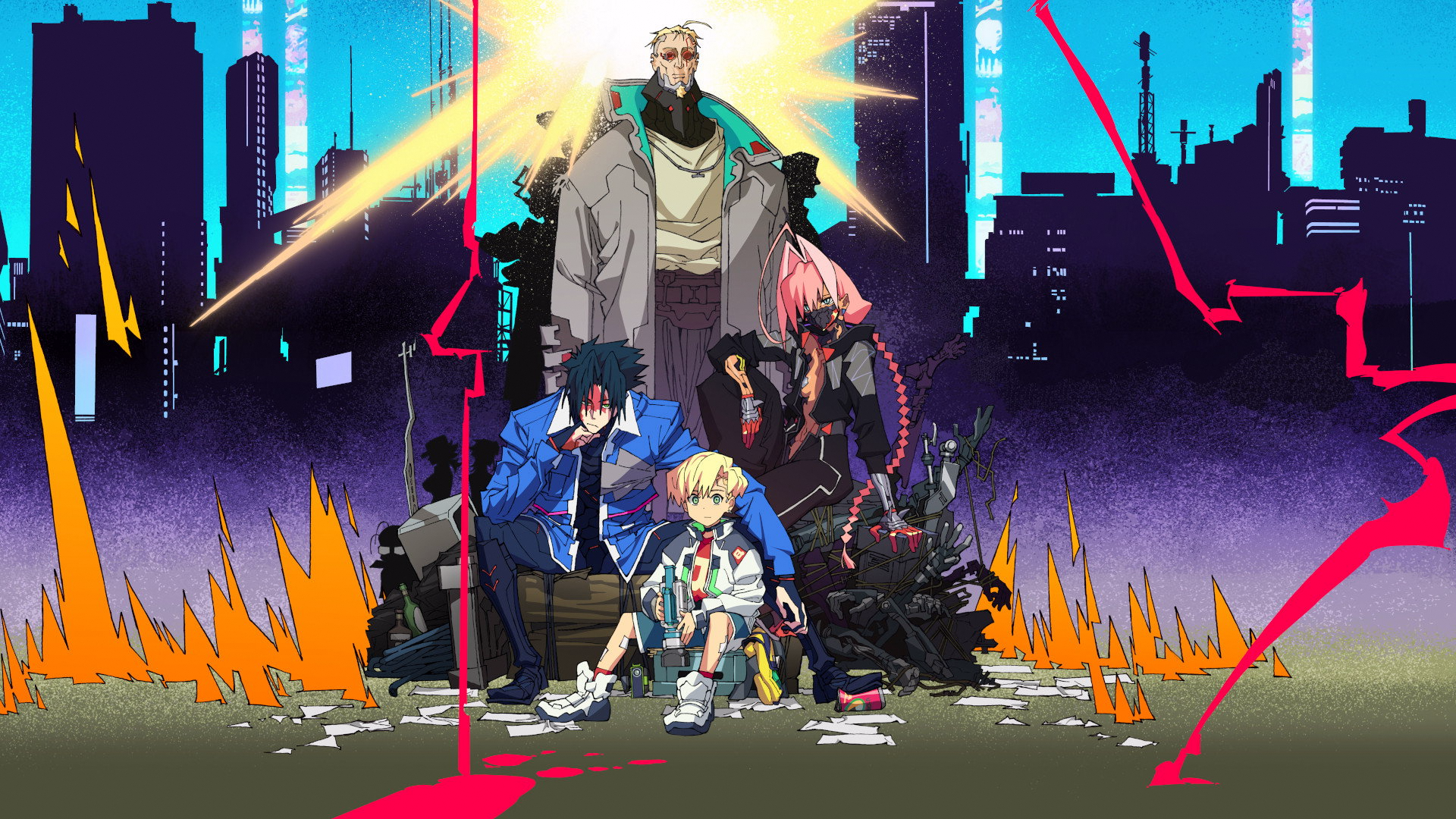 The poster for the released second season of Cyberpunk: Edgerunners