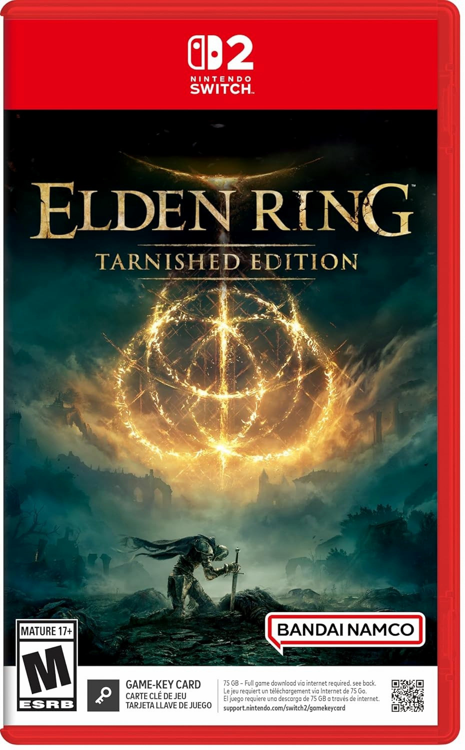 A download-code card in place of a Tarnished Edition cartridge