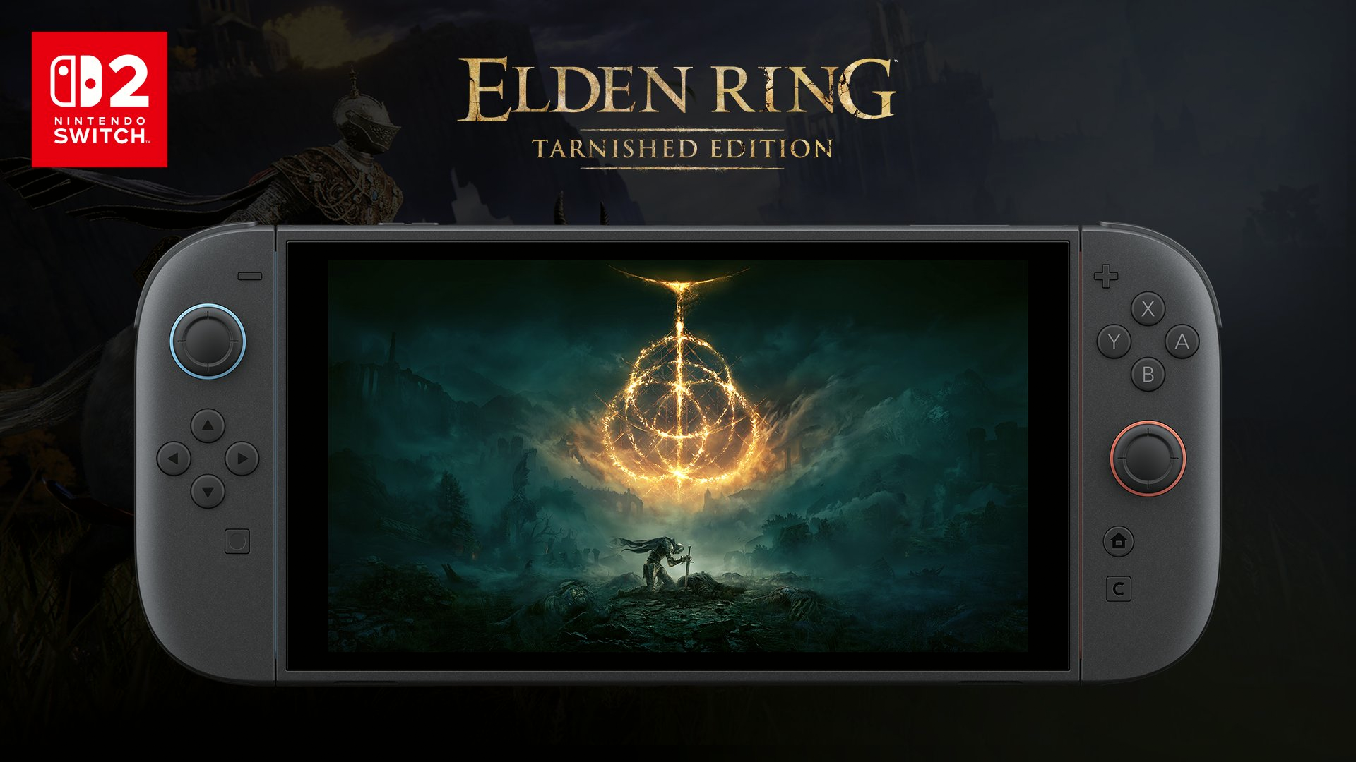 Key art for Elden Ring Tarnished Edition on Switch 2