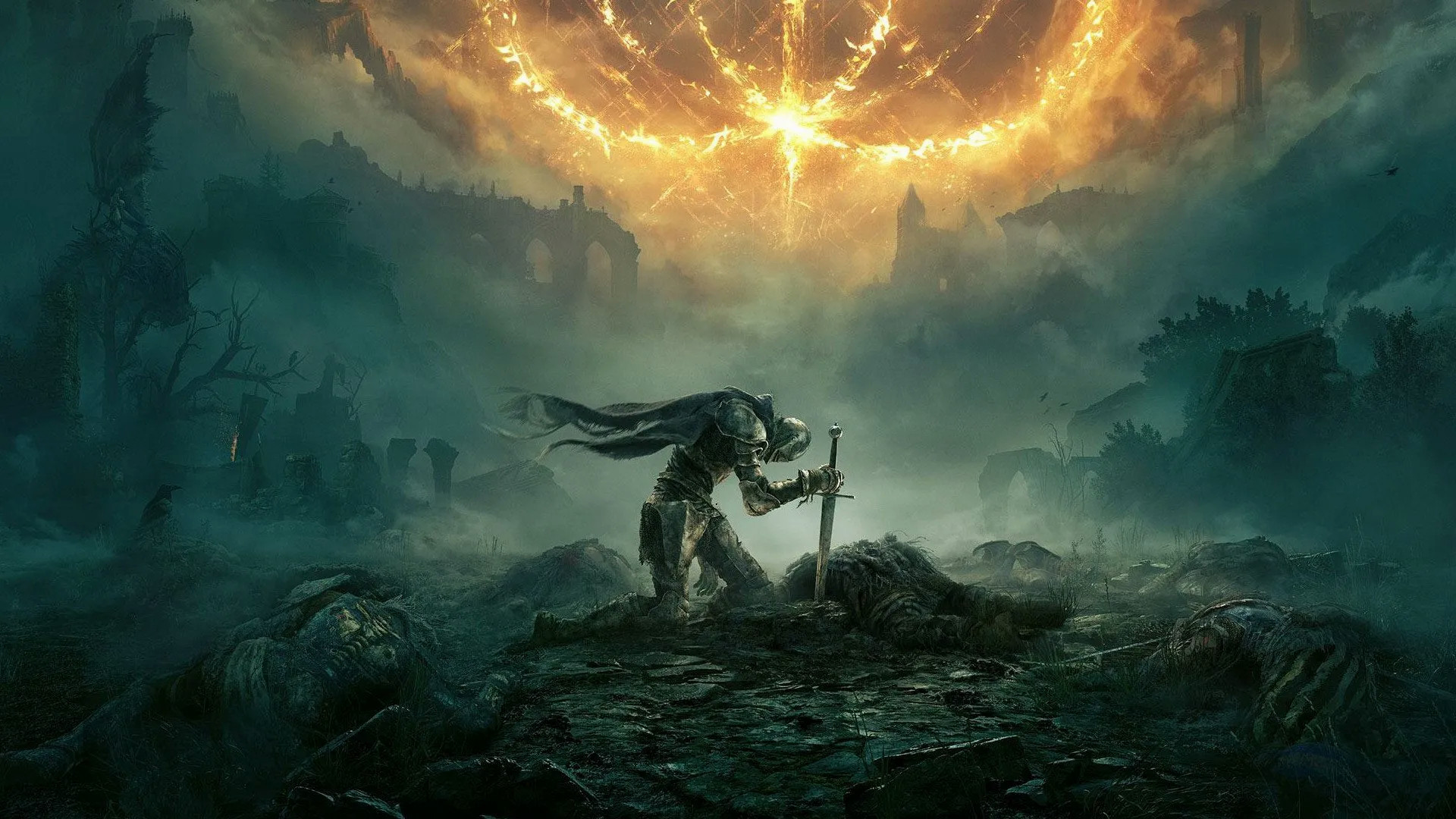 A frame of travel along the Siofra River from the FromSoftware clip
