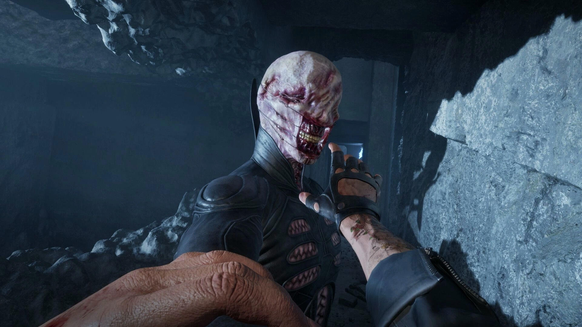 Facing a Cenobite in the Labyrinth in Hellraiser: Revival