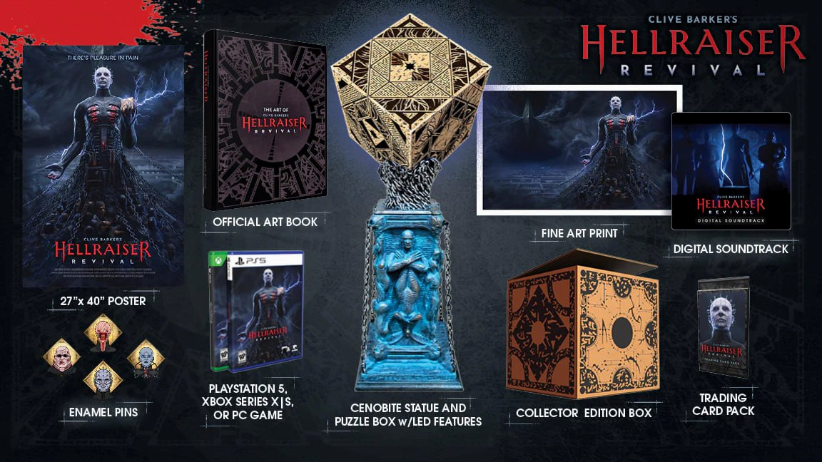 Contents of a Hellraiser: Revival collector's set